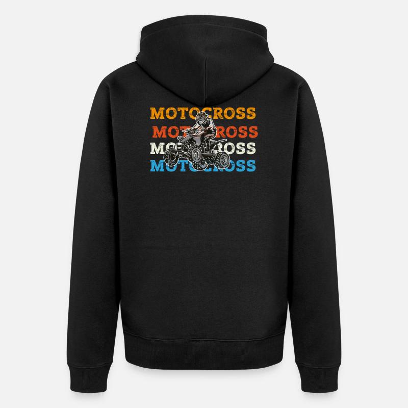 Quad de motocross - Veste à capuche bio Premium Unisexe - noir