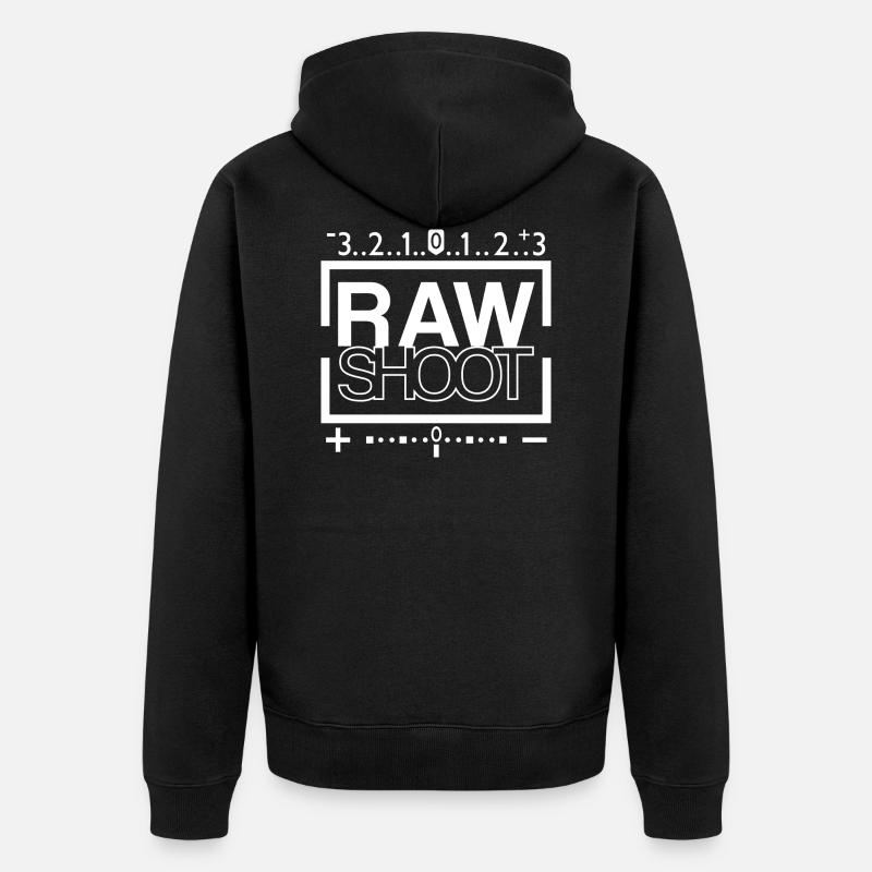 RAWSHOOT - Unisex Premium Bio Zip Hoodie - Schwarz