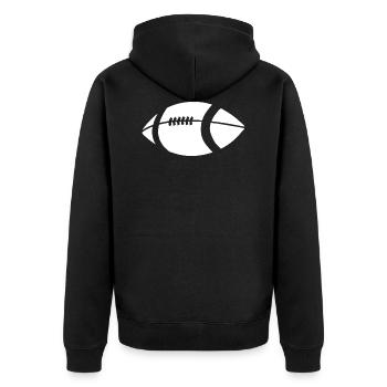 Football rugby - Veste à capuche bio Premium Unisexe - noir - Dos - Nico (187cm)