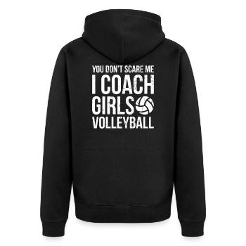 Je coach girls entraîneur de volley-ball cadeau - Veste à capuche bio Premium Unisexe - noir - Dos - Nico (187cm)
