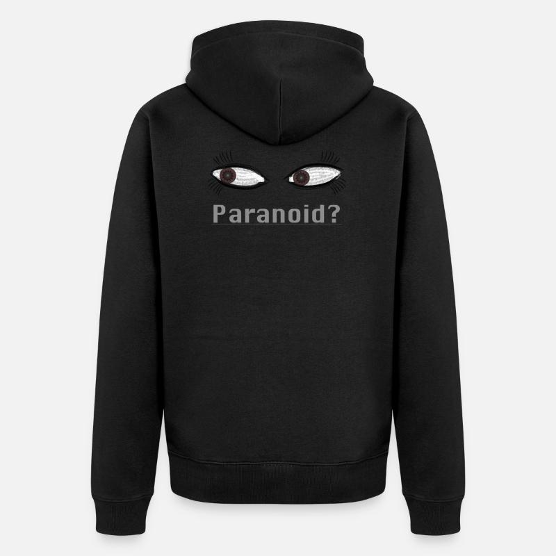 paranoïaque - Veste à capuche bio Premium Unisexe - noir