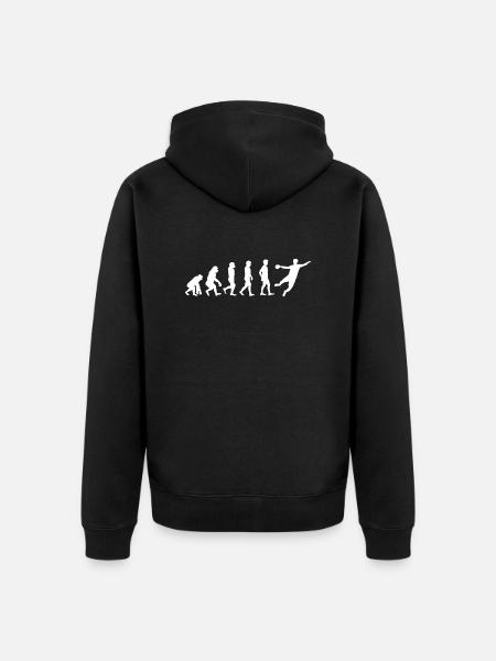Handball Handballer Evolution Gift - Unisex Premium Organic Zip Hoodie - black