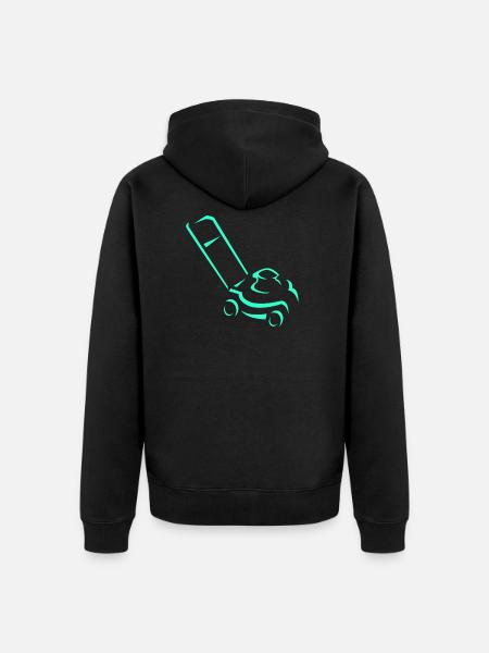 Rasenmäher - Unisex Premium Bio Zip Hoodie - Schwarz