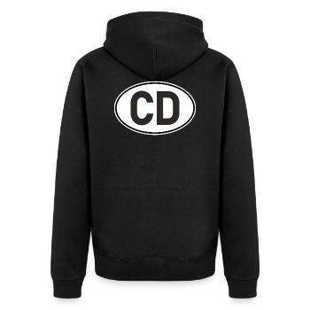 CD | diplomatique - Veste à capuche bio Premium Unisexe - noir - Dos - Nico (187cm)