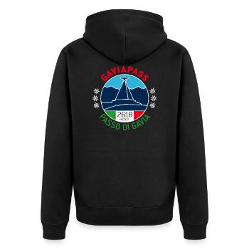 Gaviapass 1 - Unisex Premium Organic Zip Hoodie - black - Back - Nico (187cm)