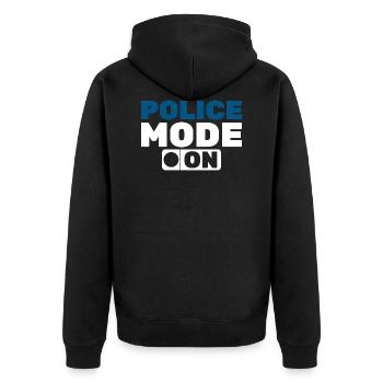 Mode police sur cadeau drôle - Veste à capuche bio Premium Unisexe - noir - Dos - Nico (187cm)