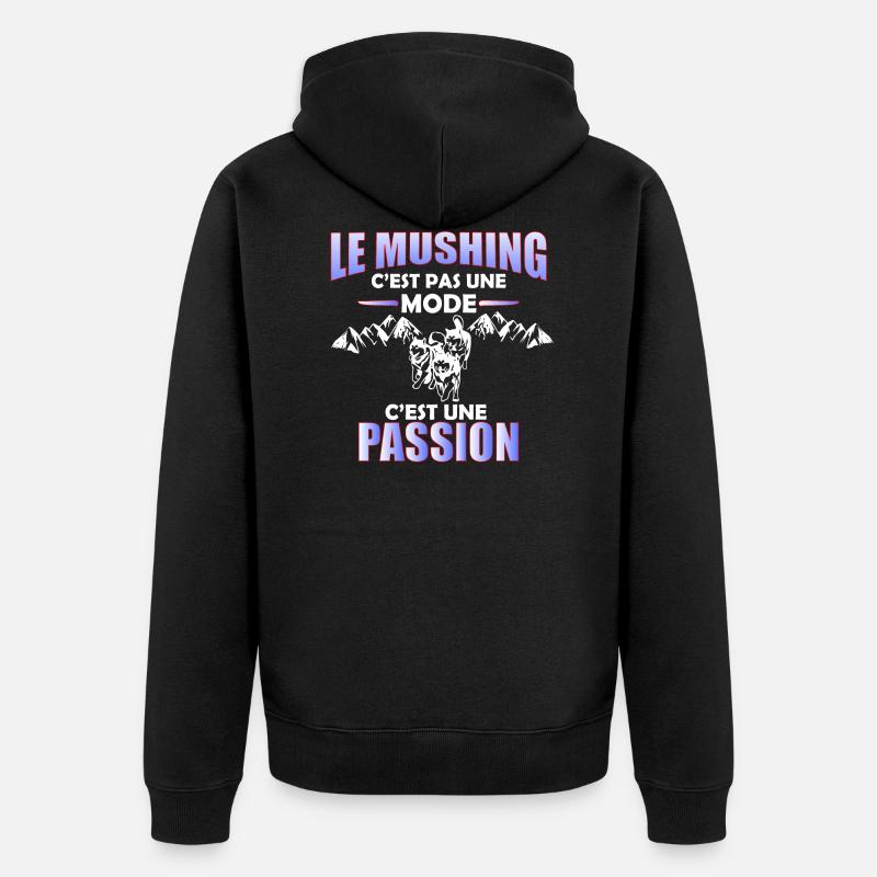 mushing pas une mode - Veste à capuche bio Premium Unisexe - noir