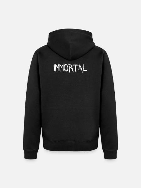 Immortal - Unisex Premium Organic Zip Hoodie - black