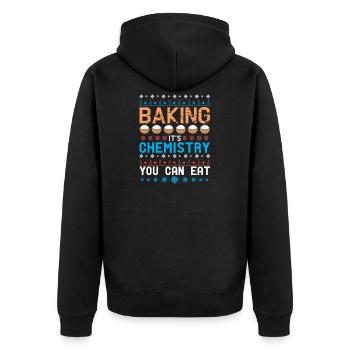 Ugly Christmas - Unisex Premium Bio Zip Hoodie - Schwarz - Hinten - Nico (187cm)