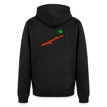 Wood Wood Wood Branch Stick Nature Nature Nature Forest - Unisex Premium Organic Zip Hoodie - black - Back - Nico (187cm)