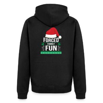 Ugly Christmas - Unisex Premium Organic Zip Hoodie - black - Back - Nico (187cm)