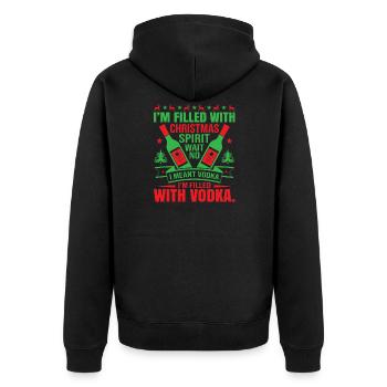 Ugly Christmas - Unisex Premium Organic Zip Hoodie - black - Back - Nico (187cm)