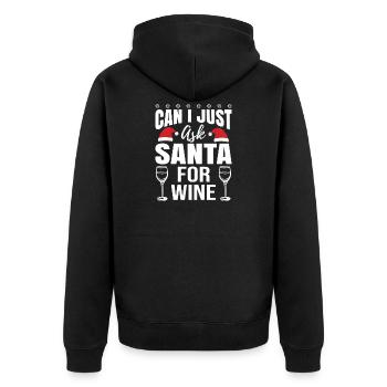 Ugly Christmas - Unisex Premium Bio Zip Hoodie - Schwarz - Hinten - Nico (187cm)