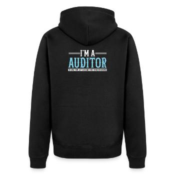 Comptable toujours le bon cadeau drôle au bon moment - Veste à capuche bio Premium Unisexe - noir - Dos - Nico (187cm)