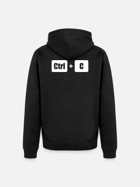 Ctrl C Ctrl V père fils parents enfants look partenaire - Veste à capuche bio Premium Unisexe - noir