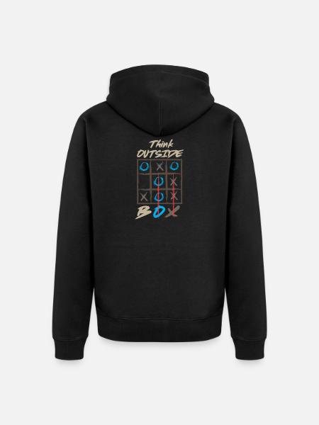 Outside the box - Unisex Premium Bio Zip Hoodie - Schwarz