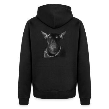 Black Bull Terrier aime mon chien - Veste à capuche bio Premium Unisexe - noir - Dos - Nico (187cm)