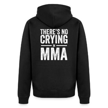 MMA Mixed Martial Arts Kampfsport UFC Geschenk - Unisex Premium Bio Zip Hoodie - Schwarz - Hinten - Nico (187cm)
