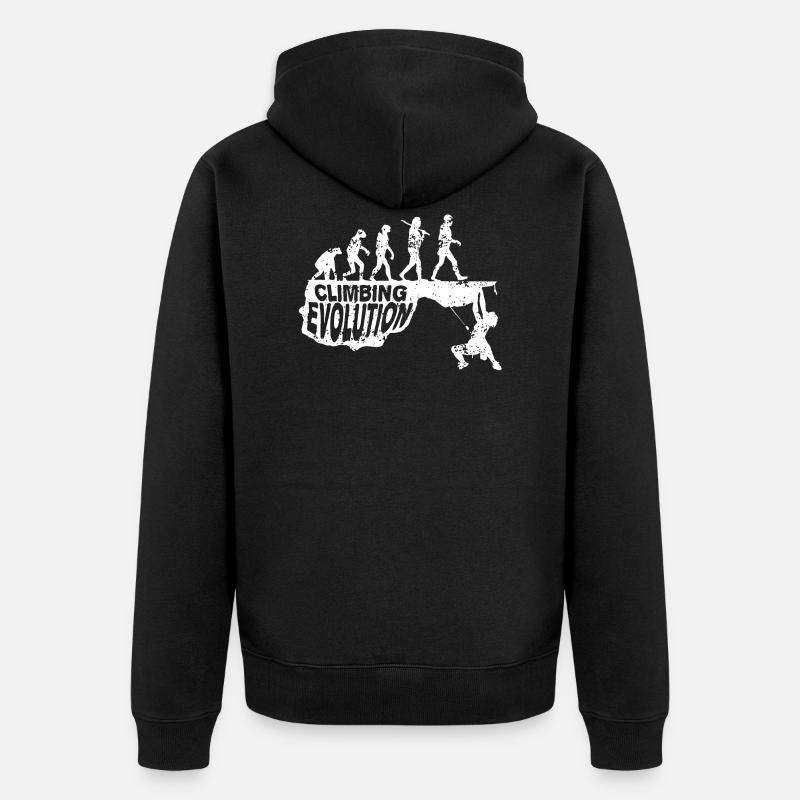 Evolution de l'escalade - Veste à capuche bio Premium Unisexe - noir