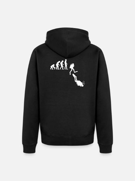 Scuba Diving Evolution - Unisex Premium Organic Zip Hoodie - black