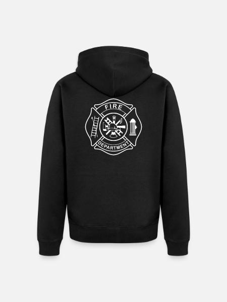 Vigili del Fuoco I Logo I Signet I Vigili del Fuoco - Felpa con cappuccio ecologica premium unisex - nero