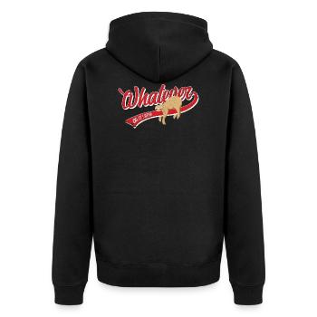 Whatever Sloth - Funny Sloth Procrastination - Unisex Premium Organic Zip Hoodie - black - Back - Nico (187cm)
