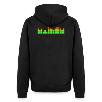 Music equalizer & visualizer - Unisex Premium Organic Zip Hoodie - black - Back - Nico (187cm)