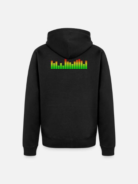 Music equalizer & visualizer - Unisex Premium Organic Zip Hoodie - black