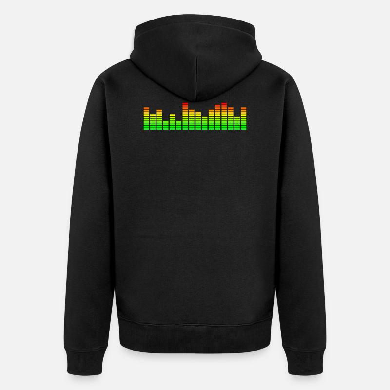 Music equalizer & visualizer - Unisex Premium Organic Zip Hoodie - black