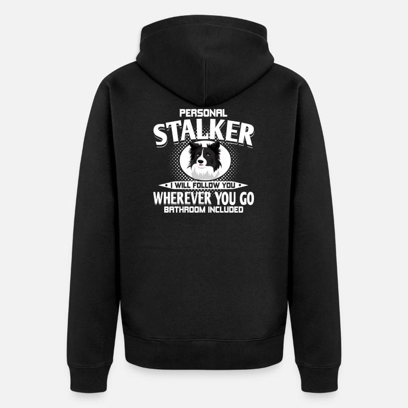 Border Collie - Veste à capuche bio Premium Unisexe - noir
