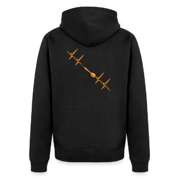 Darts EKG Darten Dart Geschenk Dartpfeil Dartboard - Unisex Premium Bio Zip Hoodie - Schwarz - Hinten - Nico (187cm)