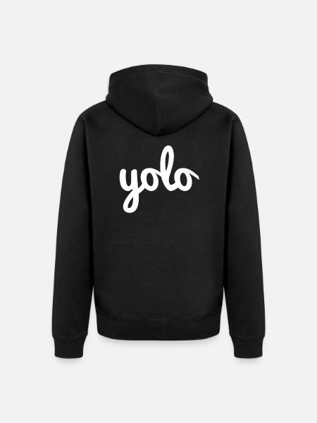 Yolo - Unisex Premium Organic Zip Hoodie - black