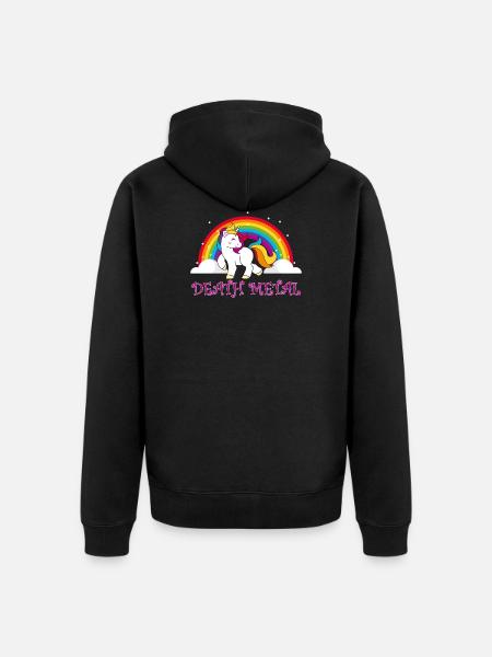 Death Metal - Unisex Premium Bio Zip Hoodie - Schwarz