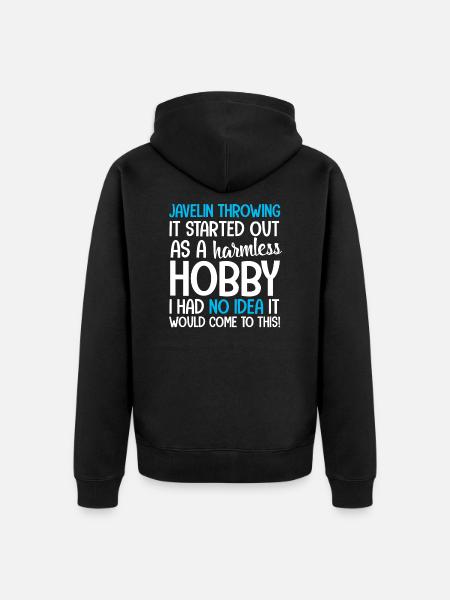 Javelin Throwing Javelin Throwing - Unisex Premium Organic Zip Hoodie - black