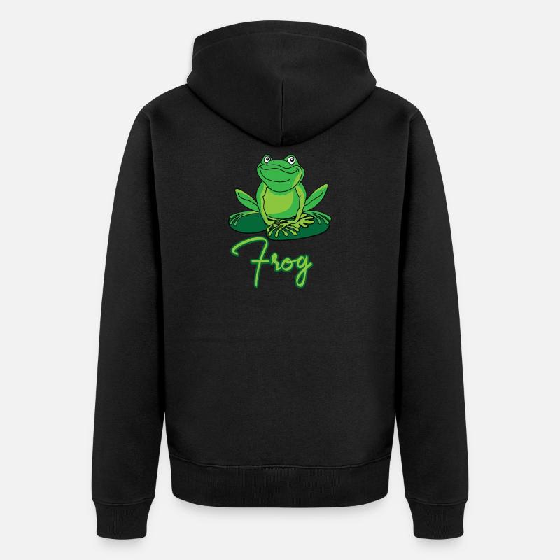 Grenouille feuillue - Veste à capuche bio Premium Unisexe - noir