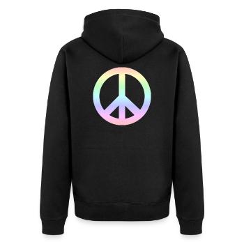 Signes de paix - Veste à capuche bio Premium Unisexe - noir - Dos - Nico (187cm)