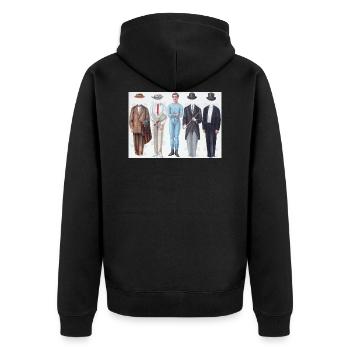Traummann von 1910 - Unisex Premium Bio Zip Hoodie - Schwarz - Hinten - Nico (187cm)