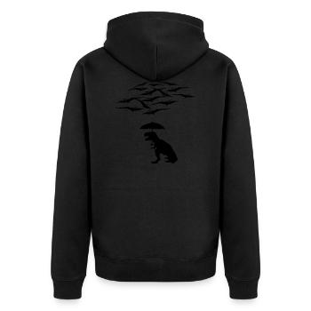 Trex vs les ptérodactyles - Veste à capuche bio Premium Unisexe - noir - Dos - Nico (187cm)