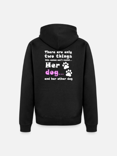 Dog lover - Unisex Premium Organic Zip Hoodie - black