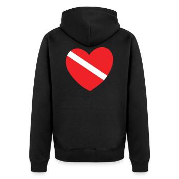 PLONGÉE SOUS-MARINE - Veste à capuche bio Premium Unisexe - noir - Dos - Nico (187cm)