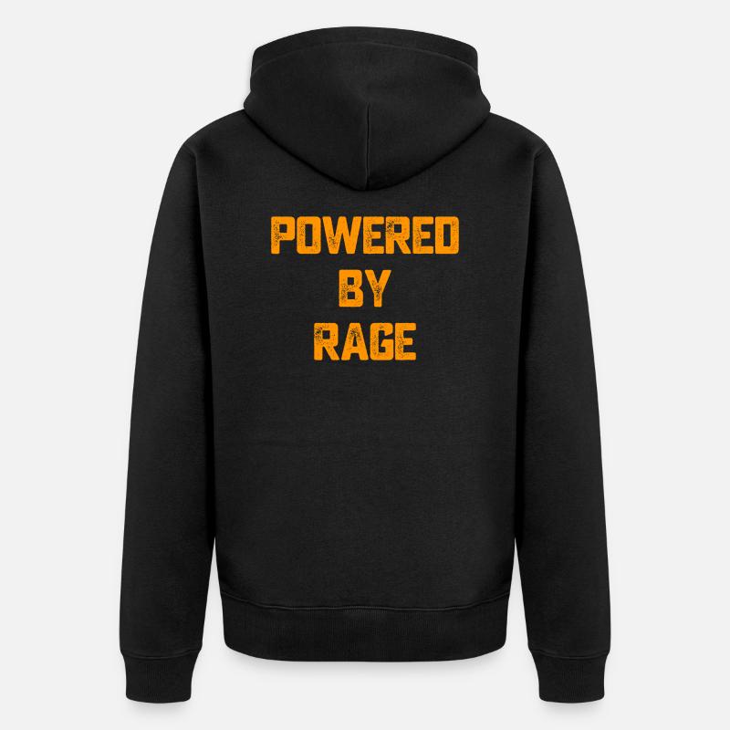 Propulsé par Rage Motivation Gift - Veste à capuche bio Premium Unisexe - noir