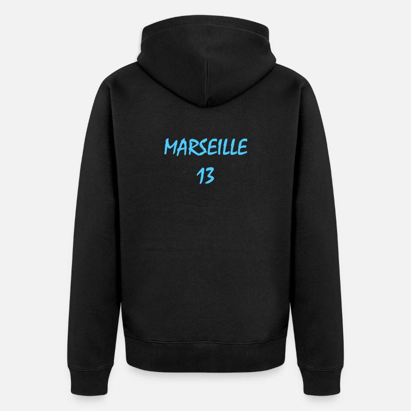 Marseille 13 - Veste à capuche bio Premium Unisexe - noir
