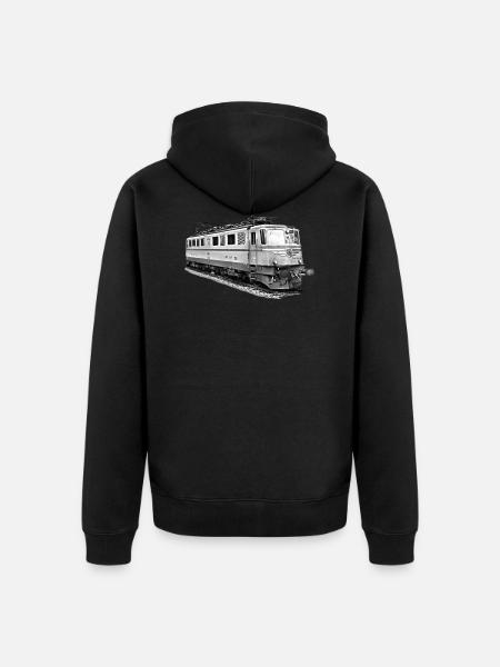 Lokomotive_Schweiz - Unisex Premium Organic Zip Hoodie - black