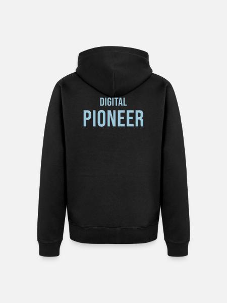 Digital Pioneer online gift - Unisex Premium Organic Zip Hoodie - black