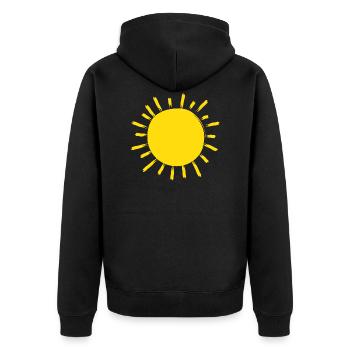 Temps de vacances - l'été arrive! Soleil, vacances - Veste à capuche bio Premium Unisexe - noir - Dos - Nico (187cm)