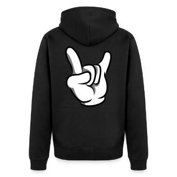 Fête de la bande dessinée à la main - Veste à capuche bio Premium Unisexe - noir - Dos - Nico (187cm)