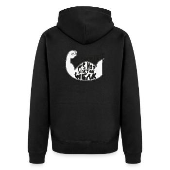 E-Commerce - Unisex Premium Bio Zip Hoodie - Schwarz - Hinten - Nico (187cm)