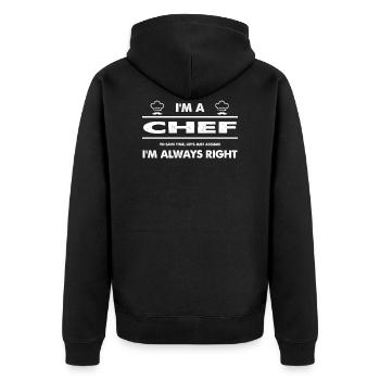 Chef Cuisine Chef Chef Chef Chef Küche - Veste à capuche bio Premium Unisexe - noir - Dos - Nico (187cm)