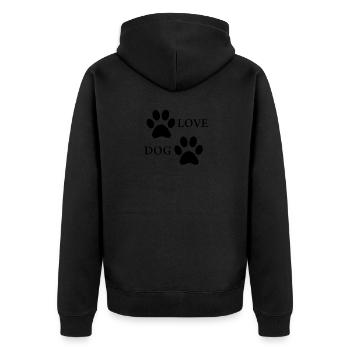 pattes chien - Veste à capuche bio Premium Unisexe - noir - Dos - Nico (187cm)