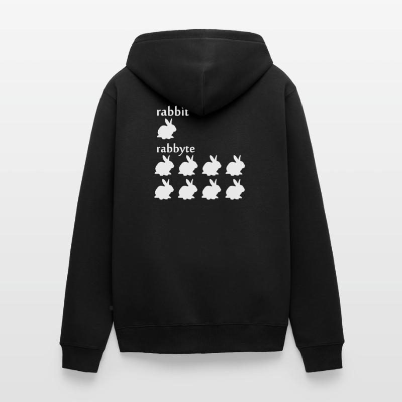 Programmierer Informatiker byte Rabbit Geschenk Unisex Premium Bio Zip Hoodie